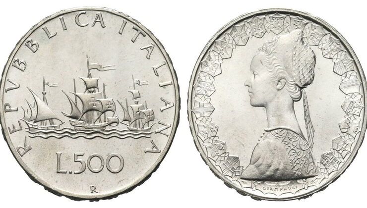 500 Lire in argento 1961